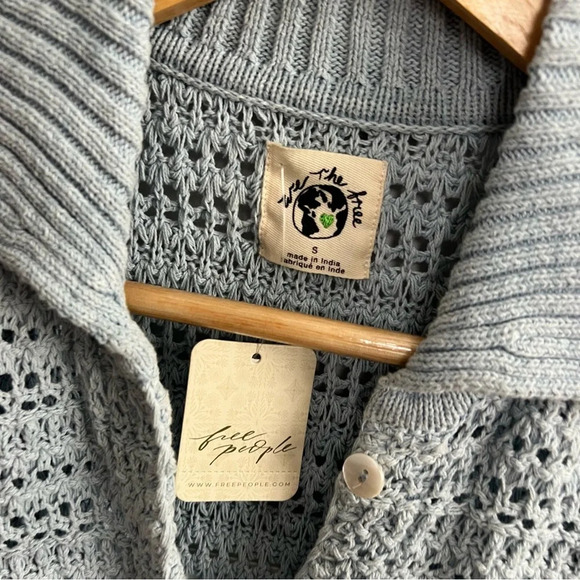 Free People Alicia Crochet Long Cardigan - Picture 6 of 7